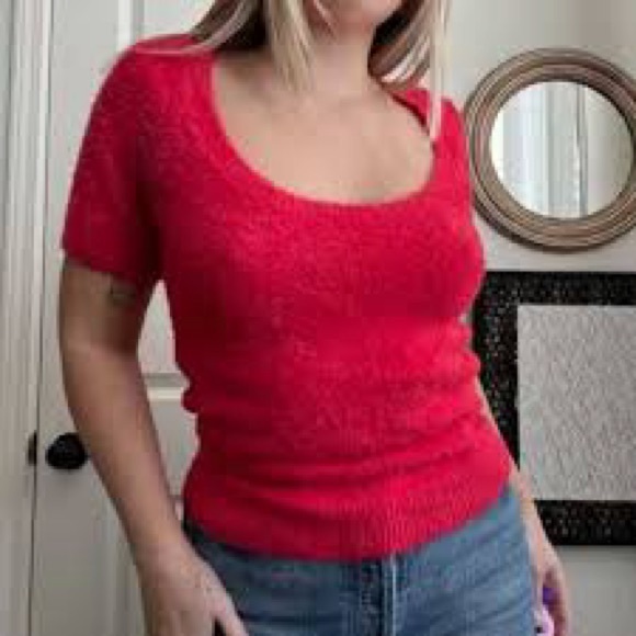 Maeve by Anthropologie Size M Rona Eyelash Sweater Tee NWT - Picture 10 of 16